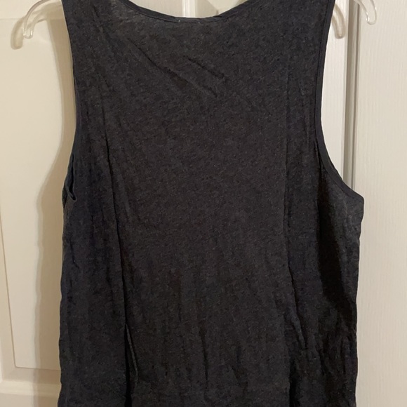 Women’s J Crew Dark Gray Cotton Top, Sequin Front, Size L - Picture 5 of 6